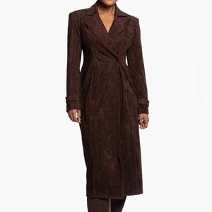 JLUXLABEL Double Breasted Faux
Suede Coat